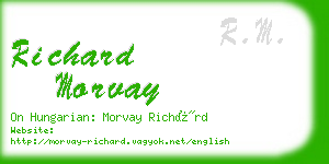 richard morvay business card